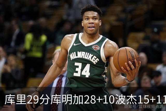 库里29分库明加28+10波杰15+11 勇士力克篮网